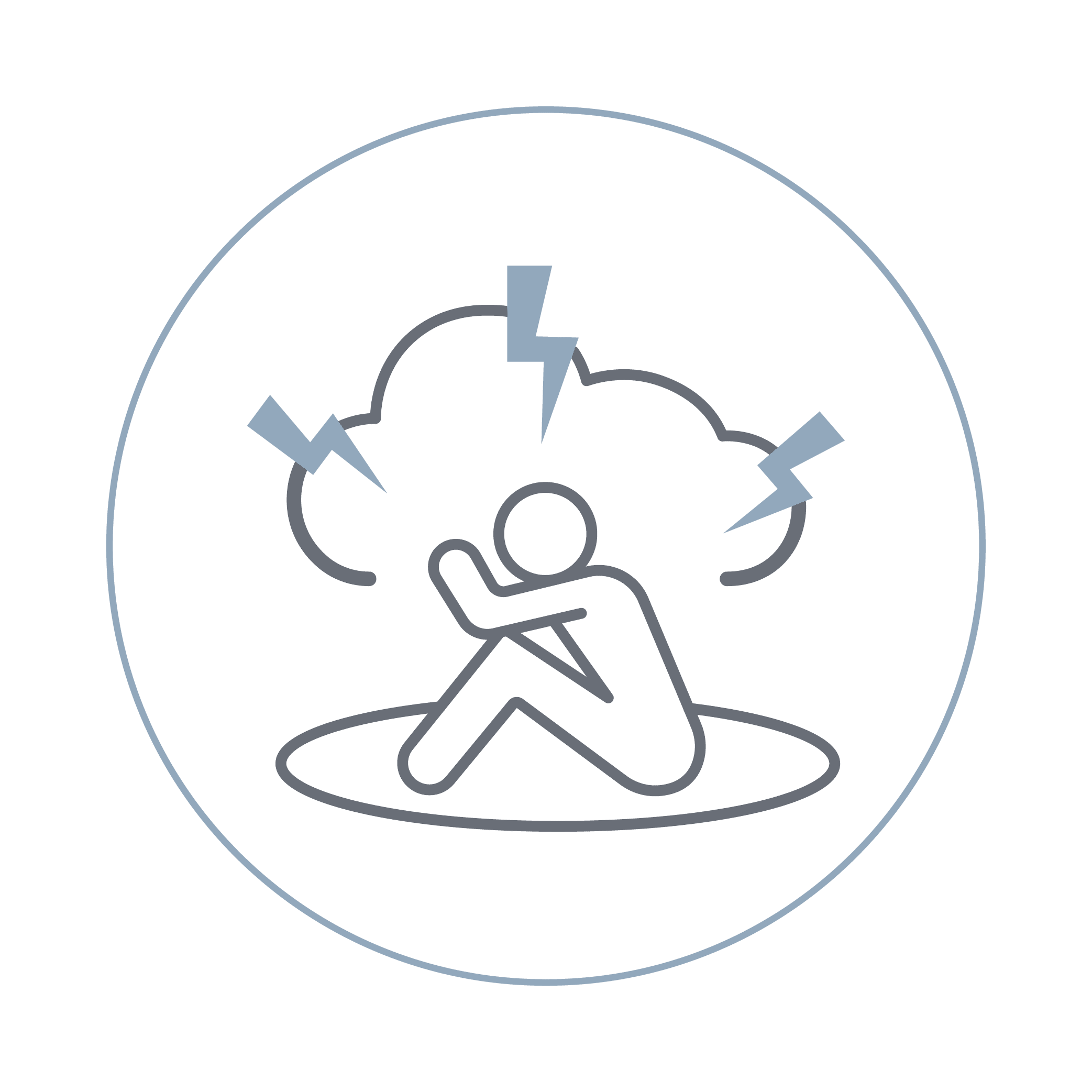 אייקון עם ענן קודר וברקים